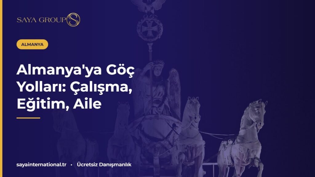 Almanya'ya göç yolları için Berlin Brandenburg Kapısı
