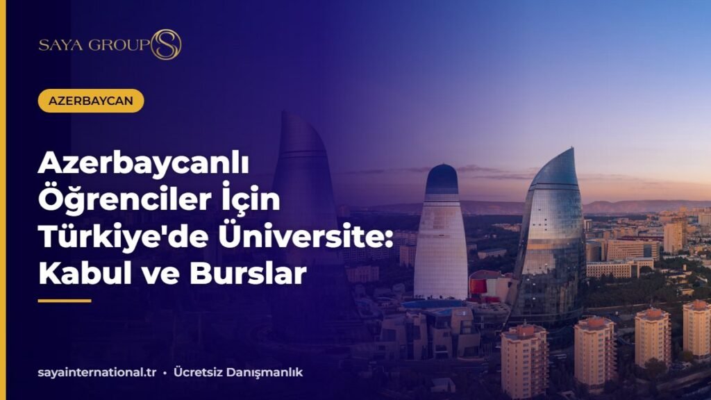 Azerbaycanlı öğrenciler Türkiye'de üniversite kampüsünde