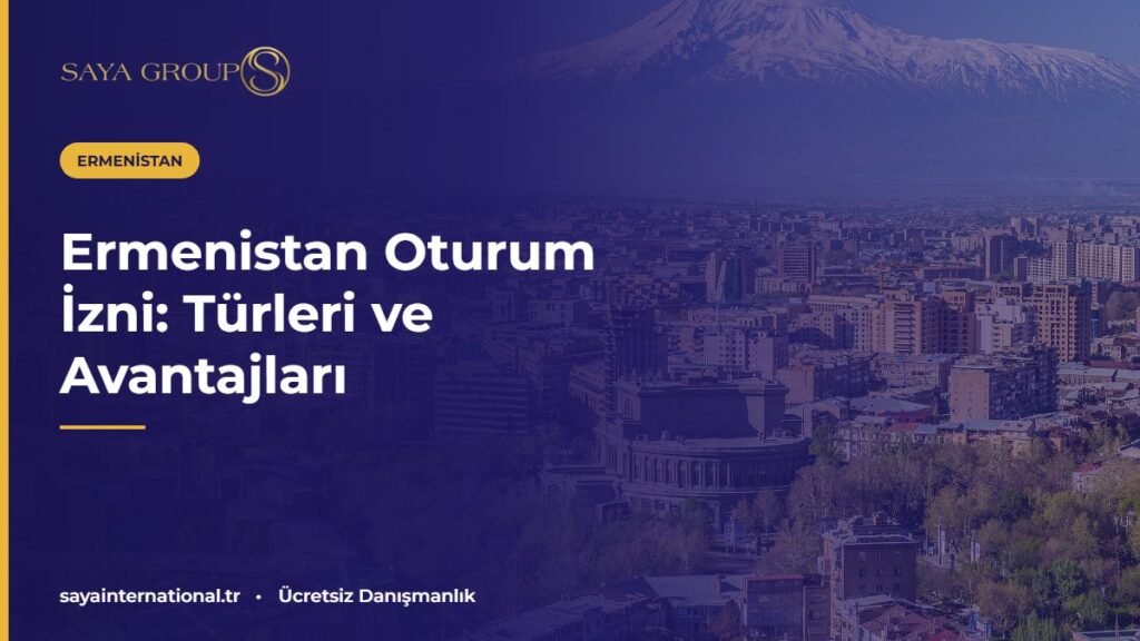 Ermenistan oturum izni için başkent Erivan şehir manzarası