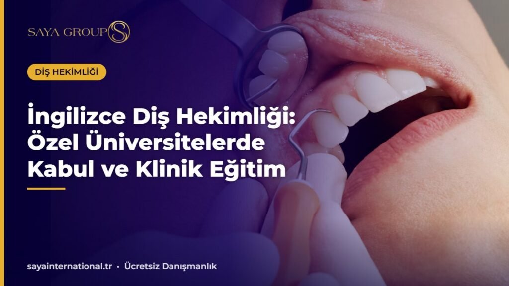 İngilizce diş hekimliği öğrencisi fantom laboratuvarında çalışıyor