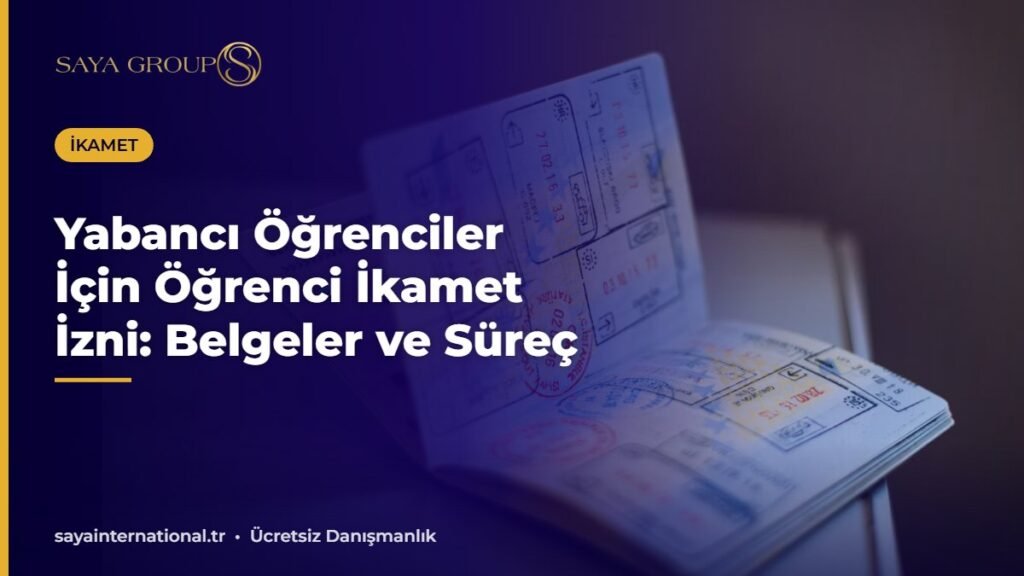 Öğrenci ikamet izni başvurusu için belgelerini hazırlayan yabancı öğrenci