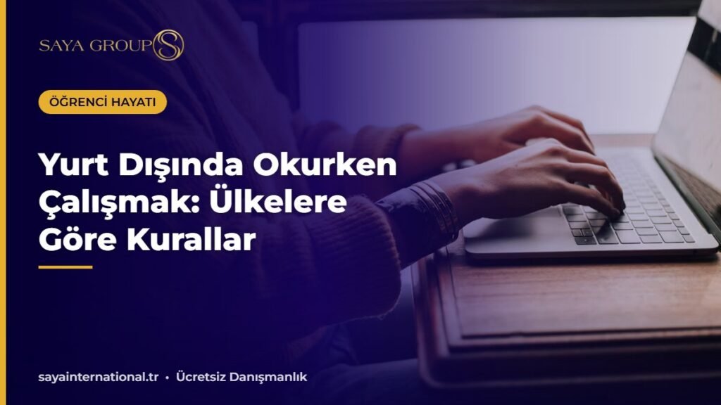 Yurt dışında okurken çalışmak için part-time işte çalışan öğrenci